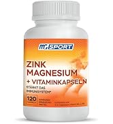 MgSport Magnesium Zinc Supplement with Vitamins B6, B9, High Absorption Zinc Magnesium Combinatio...