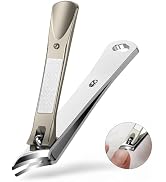 Slanted Curved Blade Ingrown Toenail Clippers for Thick Toenails, Angled Toe Nail Fingernail Cutt...