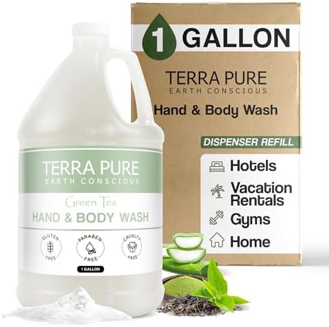 Terra Pure Hotel Body Wash/Hand Soap | One Gallon | Designed to Refill Soap Dispensers (Set of 1)