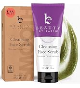 Face Scrub - USA Made with Natural & Organic Ingredients, Cleanses and Exfoliates All Skin Types,...