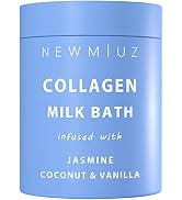 Creamy Coconut Collagen Milk Bath Soak Powder Moisturize & Soften Skin – Vanilla Jasmine Luxury S...
