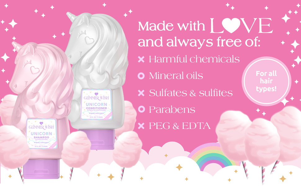 Glimmer Wish products are made with natural high quality ingredients like cocnut and macadamia nuts
