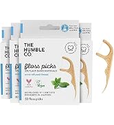 The Humble Co. Floss Picks (200 Count) – Plant Based Dental Floss Picks for Superior Oral Care, D...