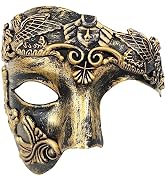Vtrem Phantom of The Opera Mask for Men Masquerade Mask One Eyed Half Face Venetian Carnival Mask...