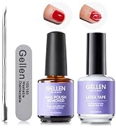 Gellen Gel Nail Polish Remover Kit, Gel Polish Remover with Liquid Latex for Nails, Quick & Easy ...