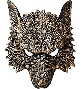 Vtrem Steampunk 3D Werewolf Mask: Halloween Half Face Wolf Mask Scary Animal Masquerade Mask Cosp...