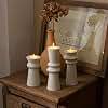VICBOND Set of 3 Ceramic Candle Holders,Minimalist Style, Candle Burning Display Holder,for for Home Decorations, Wedding Parties, Festival Celebrations.