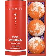 Natural Detox Fizzing Bubble Bath Bombs Apple Cider Ginger & Lemon Essential Oils Cleanse Hydrate...