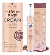 Tree to Tub Caffeine Eye Cream - Hydrating & Firming Under Eye Cream for Dark Circles, Eye Roller...