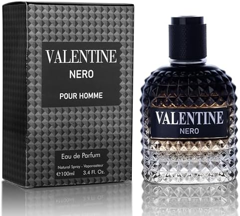 URBAN COLLECTION Valentine Nero for Men - Woody Aromatic Fragrance with Floral and Mineral Notes - Masculine Scent - 100ml