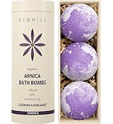 Organic 300mg Arnica Montana Oil Bath Bombs Gift Set Lavender Bergamot Essential Oils for Men & W...