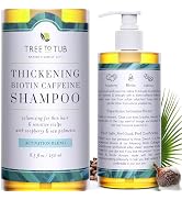Tree To Tub Biotin Fine Hair Thickening Shampoo for Thicker, Fuller Volume - Gentle Volumizing Su...