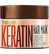 PURE NATURE LUX SPA Keratin Hair Mask - Hydrating and Moisturizing Treatment for Dry, Damaged Hai...