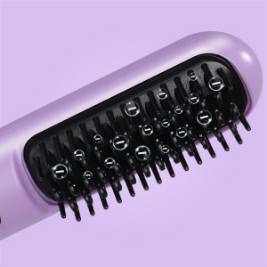 Cordless Hair Straightener Brush Mini Portable Straightening Brush for Travel Hot Comb Straightener