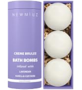 Crème Brûlée Bath Bombs Creamy Lavender Vanilla Dessert Luxury Bubble Bath Bomb Set for Girls Han...