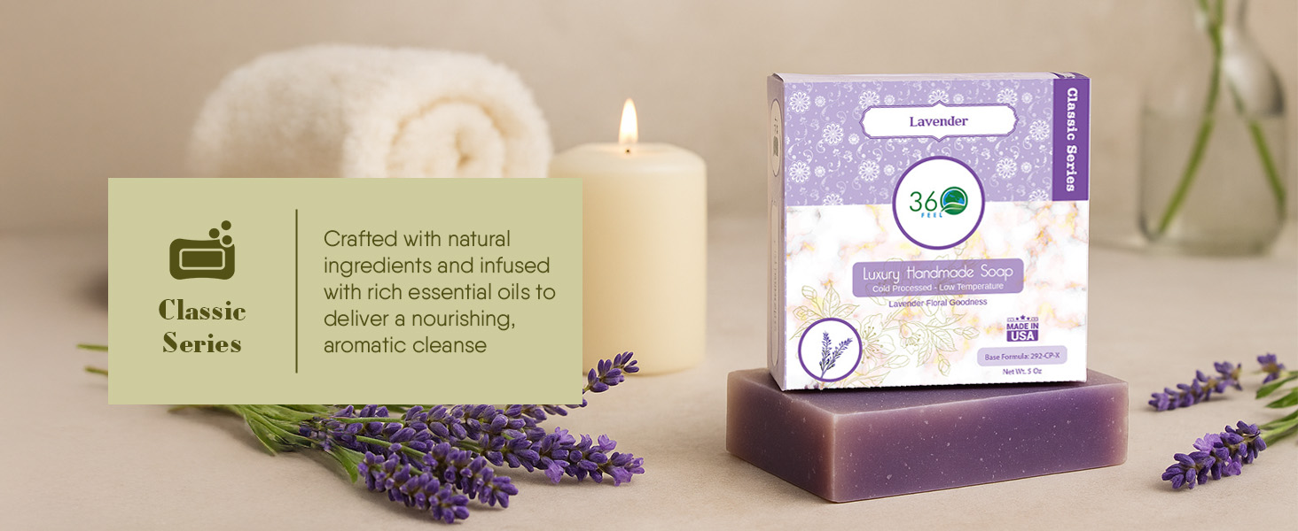 lavender soap bar, handmade soap USA, vegan cold process soap, body bar lavender scent