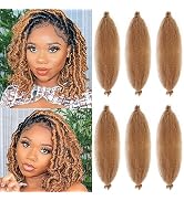 Afro Twist Hair 16 Inch 6 Packs, Springy Afro Twist Hair Pre Fluffed Spring Twist Hair Pre Stretc...