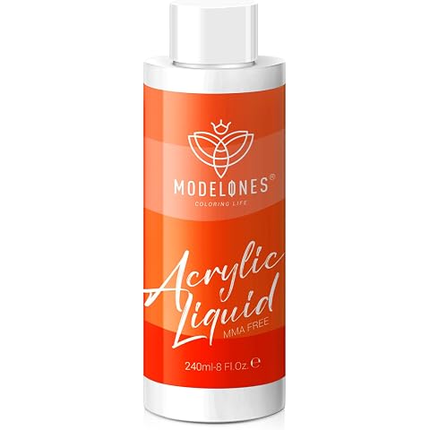 Modelones 8 oz Monomer - Professional Monomer Acrylic Nail Liquid - 240ml Acrylic Monomer Liquid for Acrylic Powder, Acrylic Nails Extension - MMA Free, Non-Yellowing
