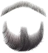Fake Beard Fake Mustache Human Hair Full Hand Tied Lace Facial Hair Black Realistic Goatee Beard ...