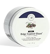 NaturAll 2 Oz Black Smoothing Edge Control Glaze - Medium Hold Moisturizing Styler Hair Curl Crea...