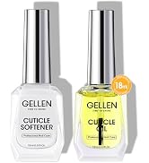 Gellen Cuticle Oil & Softener for Nails, 2 Pcs 18ml Cuticle Remover & Strengthener, Nail Cuticle ...