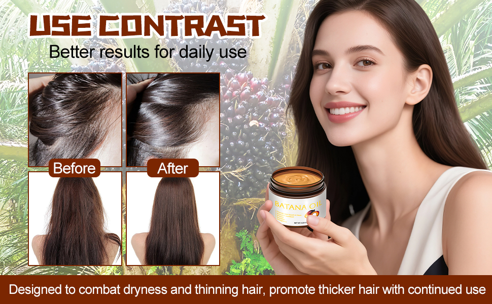 Raw Batana Oil for Hair Growth, 100% Natural Unrefined & Organic Hair Growth Oil