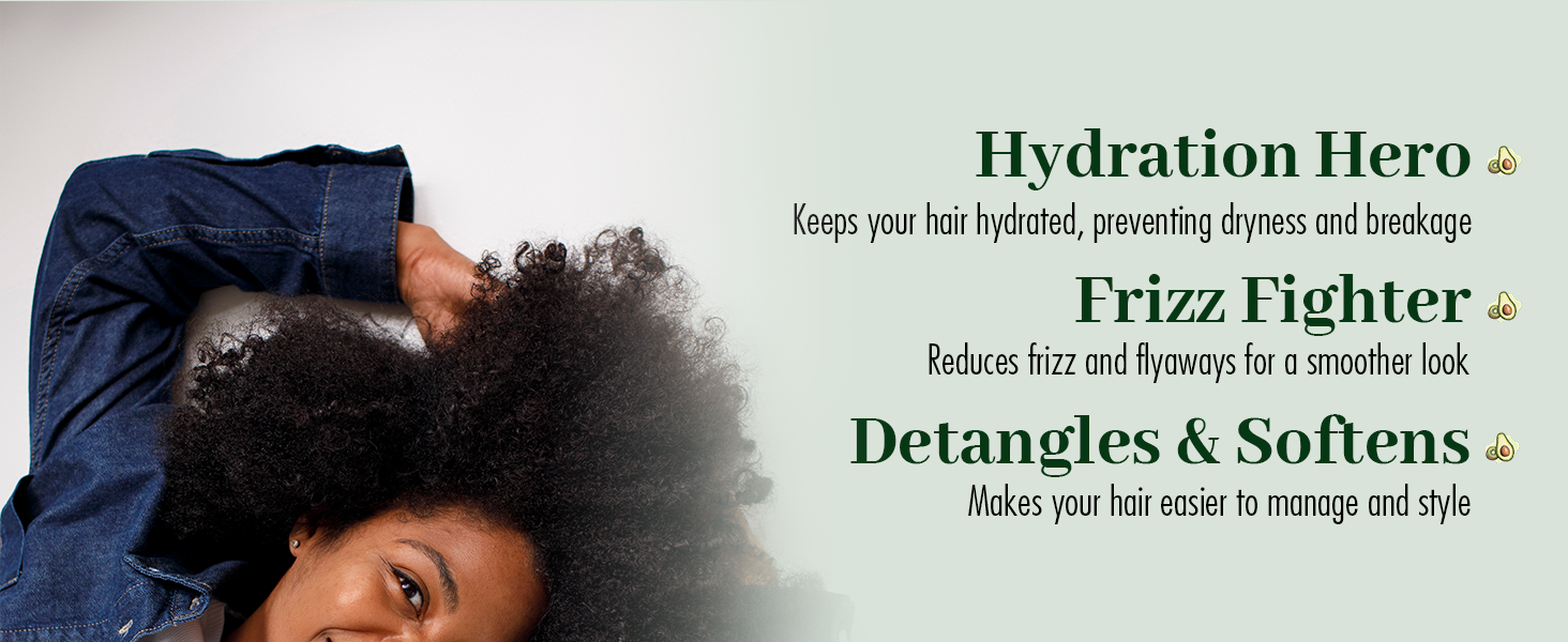 leave in conditioner spray avocado heat protection softens smoothens flyaways breakage