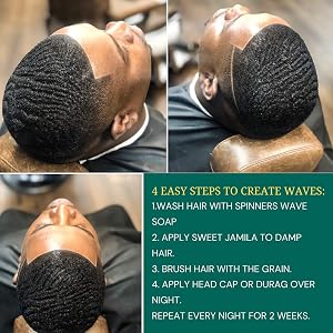 Organic hair moisturizer shea butter pomade for black men women 360 wave grease strong hold 