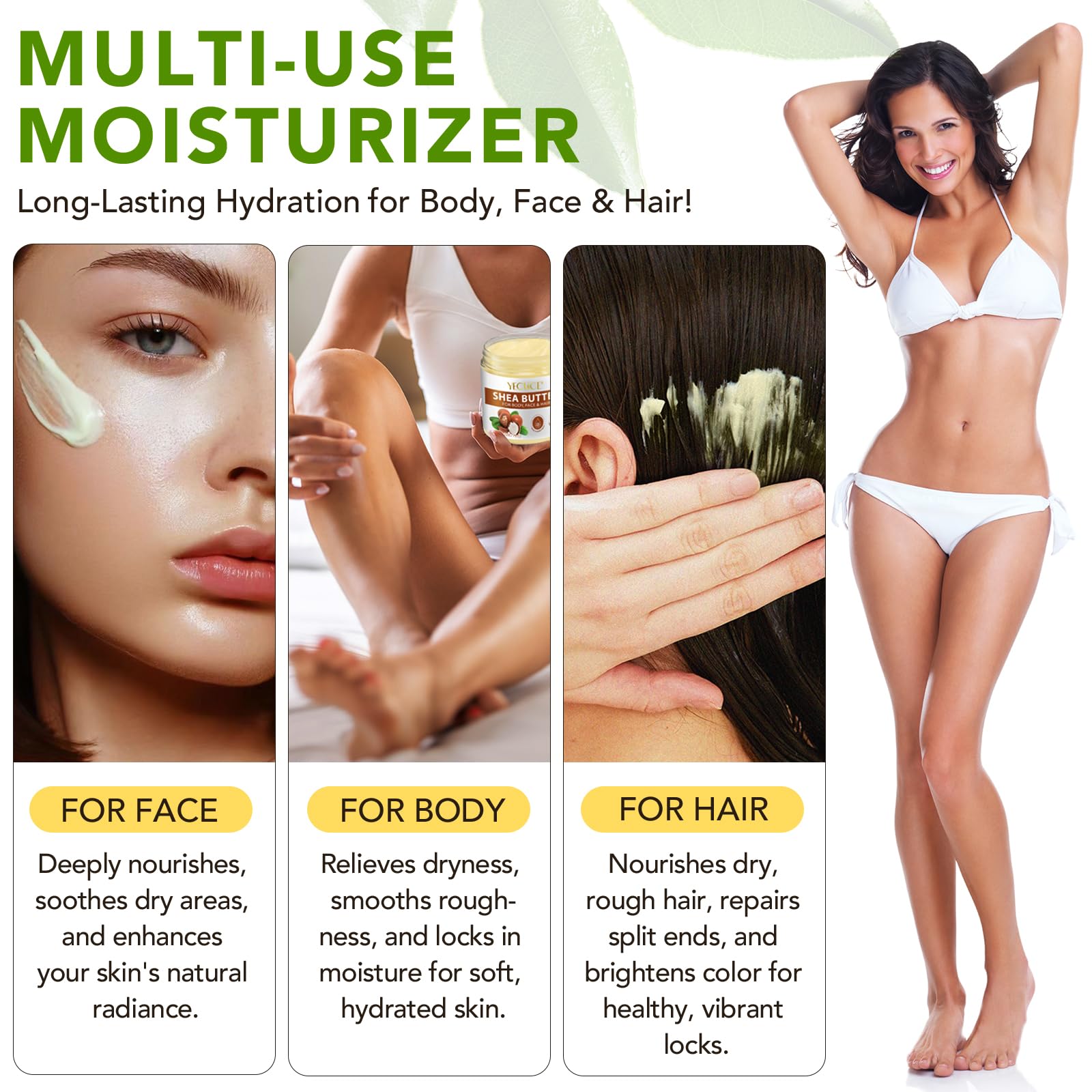 Amazon.com : Pure Organic Shea Butter Raw, Unrefined Body & Face Butter - 100% Natural Vitamin A, E & F - Long-Lasting Hydration for Dry Skin, Hair care, 7.8 oz : Beauty & personal Care