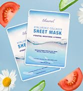 Ebanel 15 Pack Collagen Peptide Hydrating Face Masks, Instant Brightening and Firming Anti Aging ...