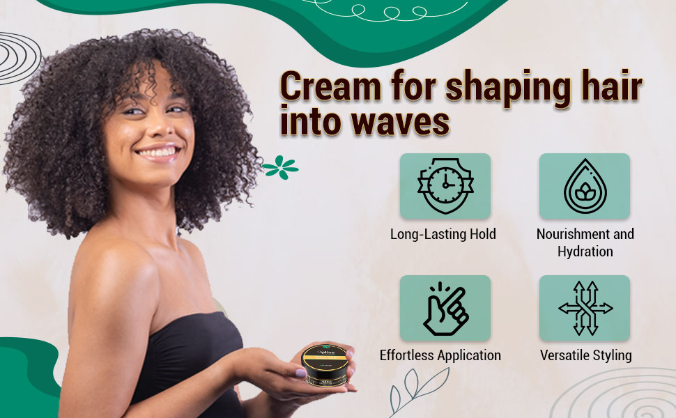 Organic hair moisturizer shea butter pomade for black men women 360 wave grease strong hold 