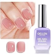 Gellen Gel Nail Polish Jelly Rose Pink Gel Polish 18ML Translucent Nail Polish Sheer Nail Gel Pol...