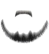Fake Beard Fake Mustache Human Hair Full Hand Tied Lace Facial Hair Black Goatee Beard Festival C...