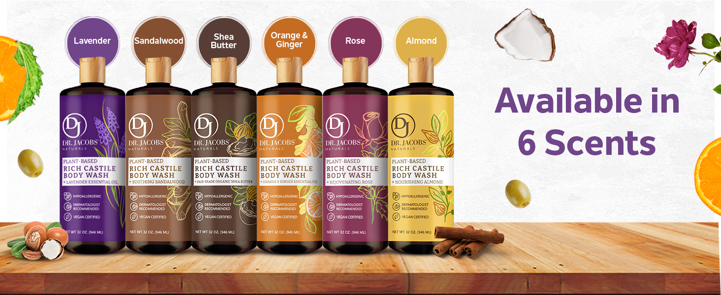 Dr Jacobs Naturals Body Wash Available in 6 Scents