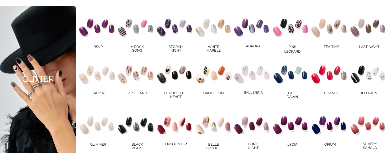 Glitter Gel Nail Strips