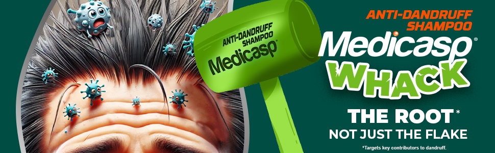 Medicasp coal tar anti dandruff shampoo – scalp treatment for flakes, itch & irritation relief