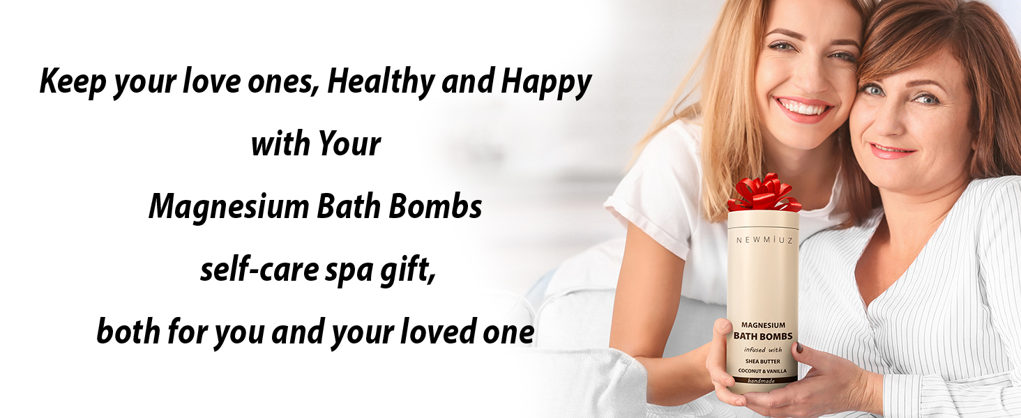 Magnesium Bath Bombs Shea Butter Vanilla Coconut Luxury Stress Relief Gifts for Women
