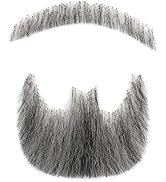 Fake Beard Fake Mustache Human Hair Full Hand Tied Lace Facial Hair Black Goatee Beard Festival C...