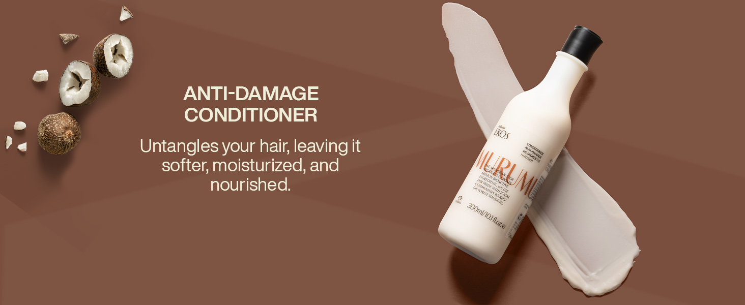 Natura Ekos Murumuru Anti-damage conditioner untangles your hair softens moisturizes & nourishes