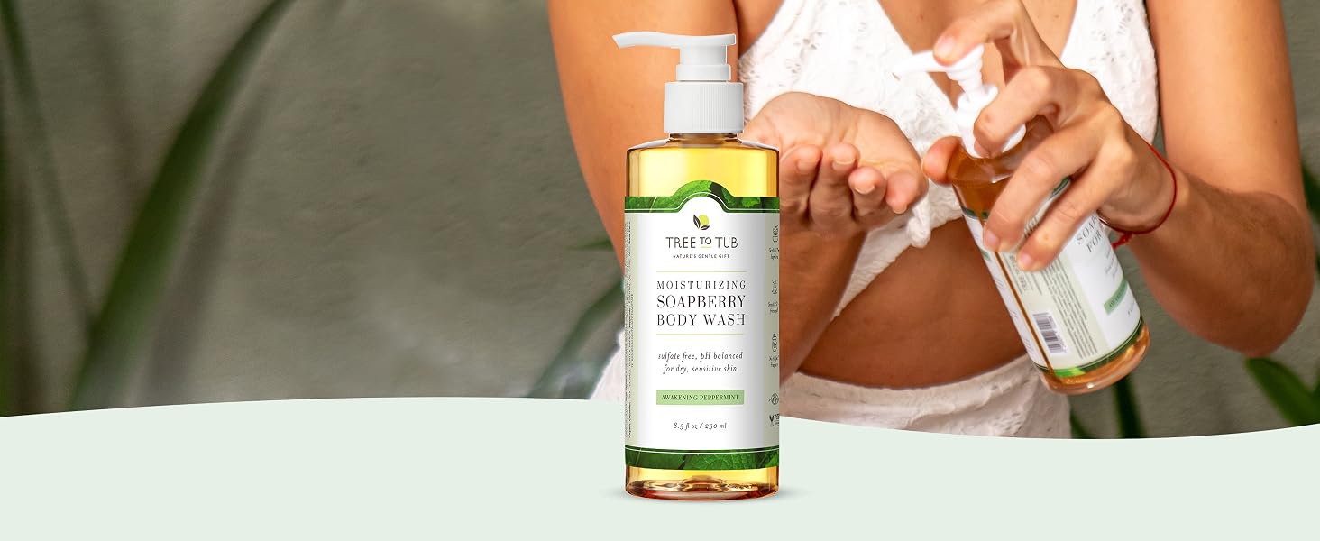 Peppermint Body Wash for Sensitive Skin | Tree to Tub 1