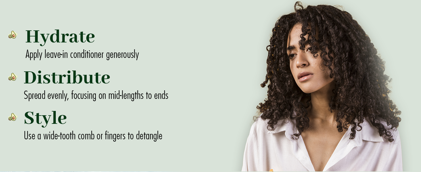 leave in conditioner for women hydrate detangle hair daily usage curlyhair fine wavy frizzy hair 