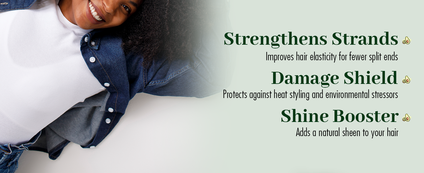 strengthens fights splits ends hair elasticity adds shine styling solution for hair dryness