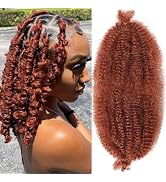 12 Inch Springy Afro Twist Hair 8 Packs Marley Twist Braiding Hair Ginger Wrapping Hair for Soft ...