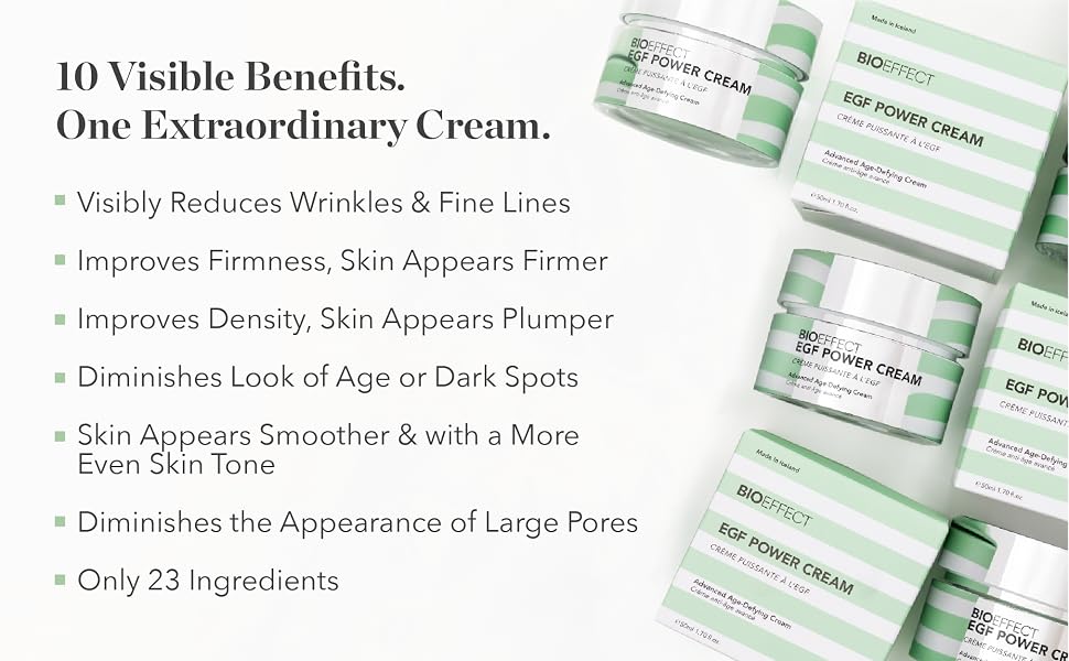 EGF Power Cream 10 Visible Benefits One Extraordinary Anti-Aging Cream Features & Benefits Image
