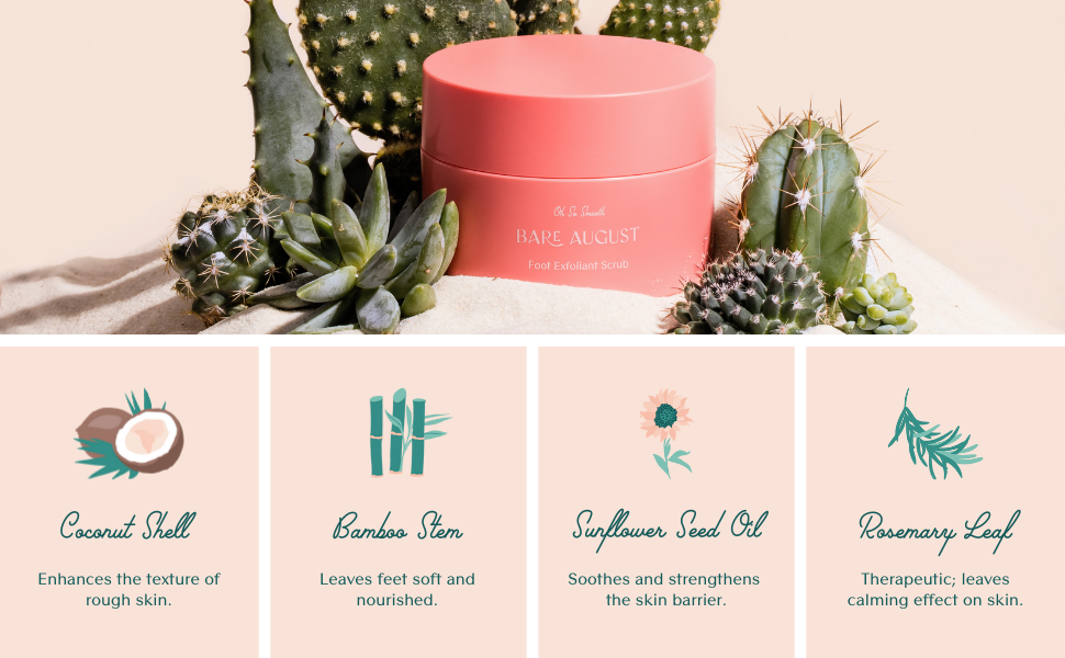 Bare August Pedicure Foot Scrub and Foot Exfoliator