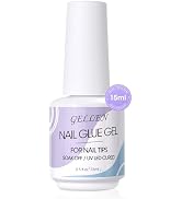 Gellen 5 in 1 Nail Glue for Nail Tips, 15ML Curing Needed UV Glue Gel for Clear Press on & Acryli...