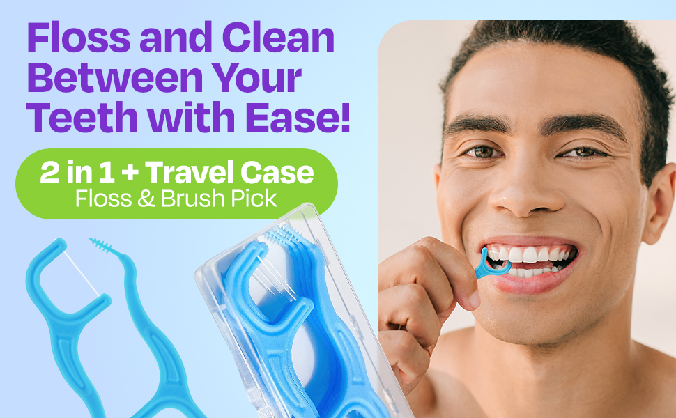 Floss and clean between your teeth with ease