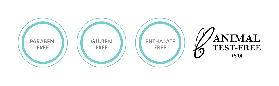 paraben gluten phthalate free not tested animals