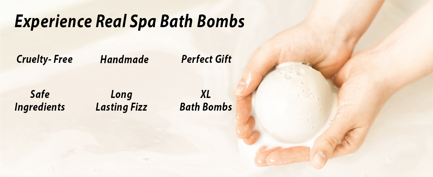 Magnesium Bath Bombs Shea Butter Vanilla Coconut Luxury Stress Relief Gifts for Women
