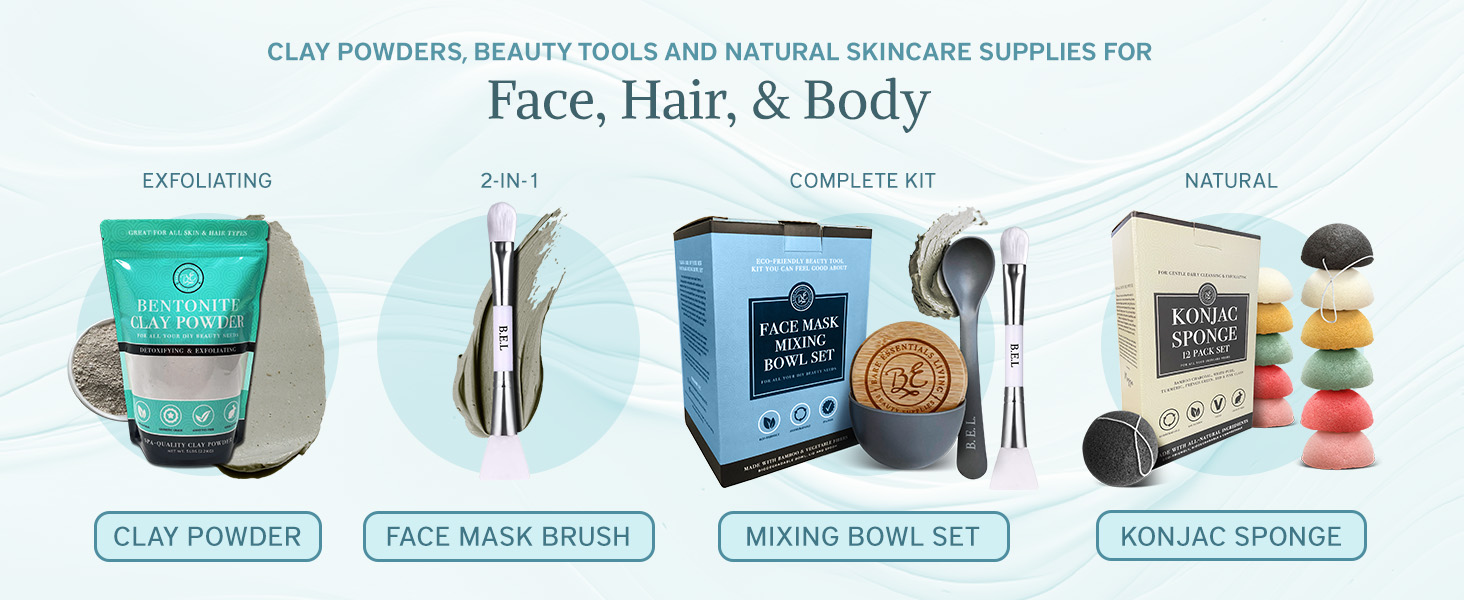 bamboo face mask mixing bowl set clay brush applicator facial silicone bowls esthetician white for